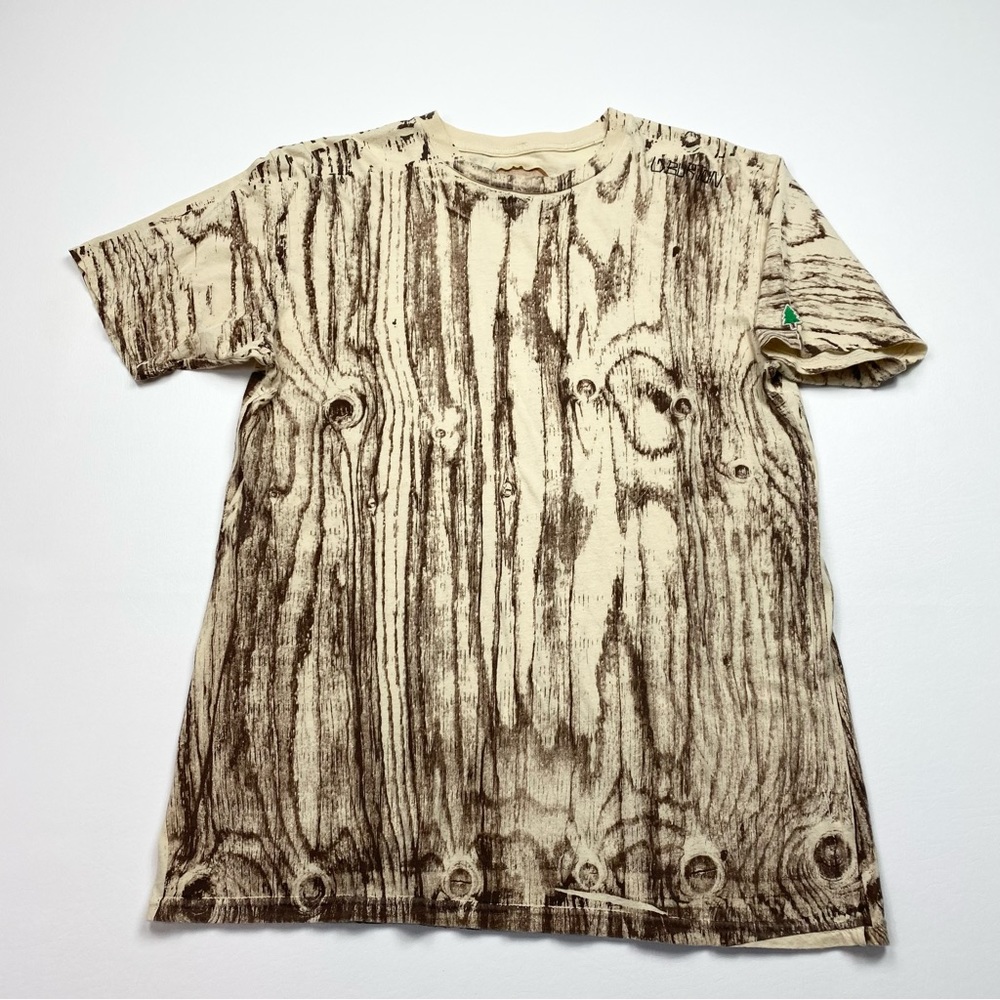Men’s Burton Short Sleeve Wood Grain Print T-Shirt Size XL